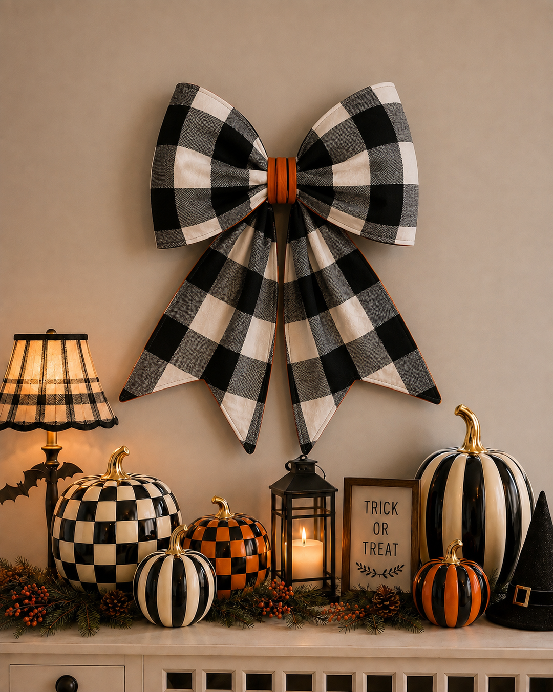 Fall & Halloween 4-in-1 Reversible Quilted Bow