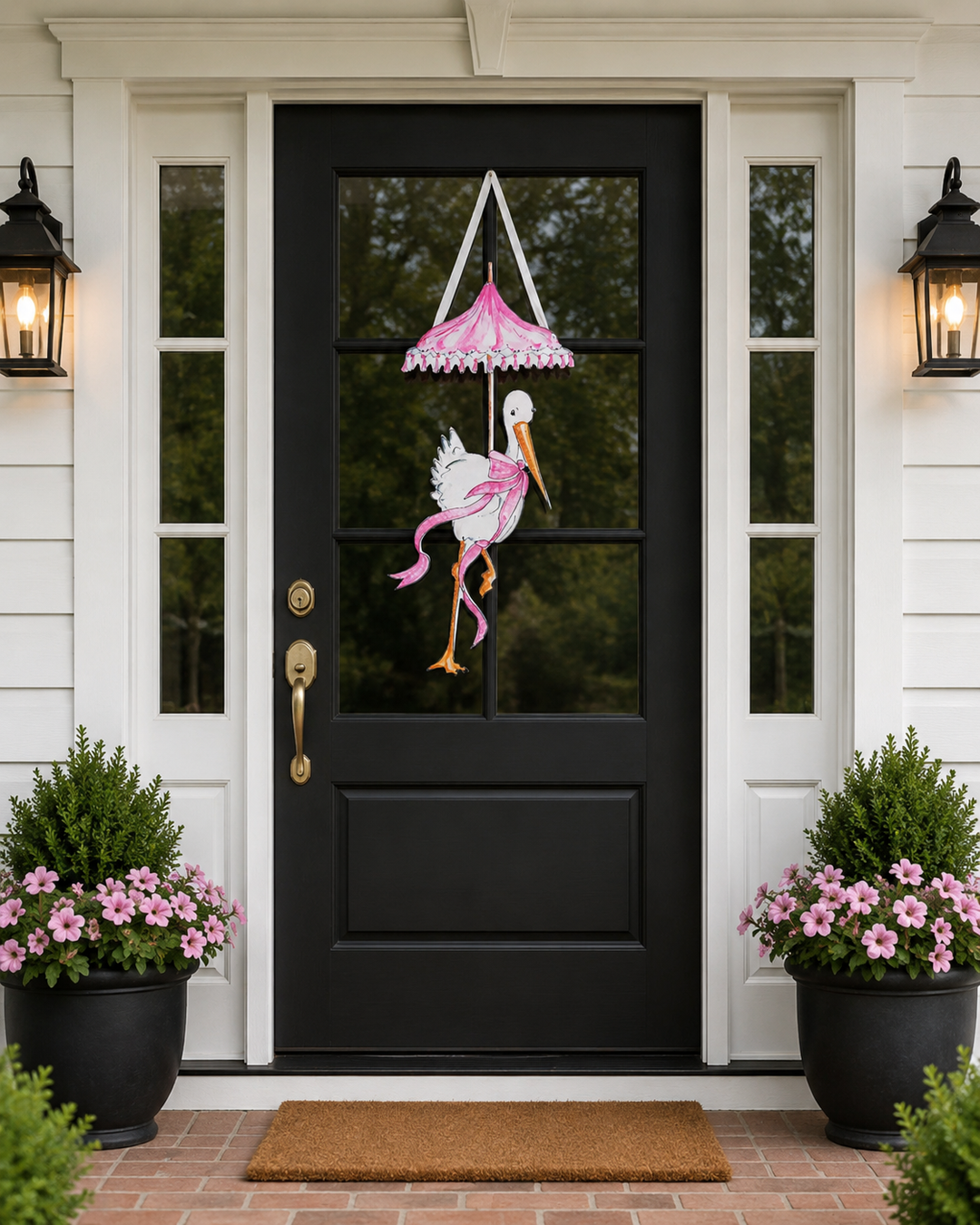 It's a Girl Stork Door Hanger