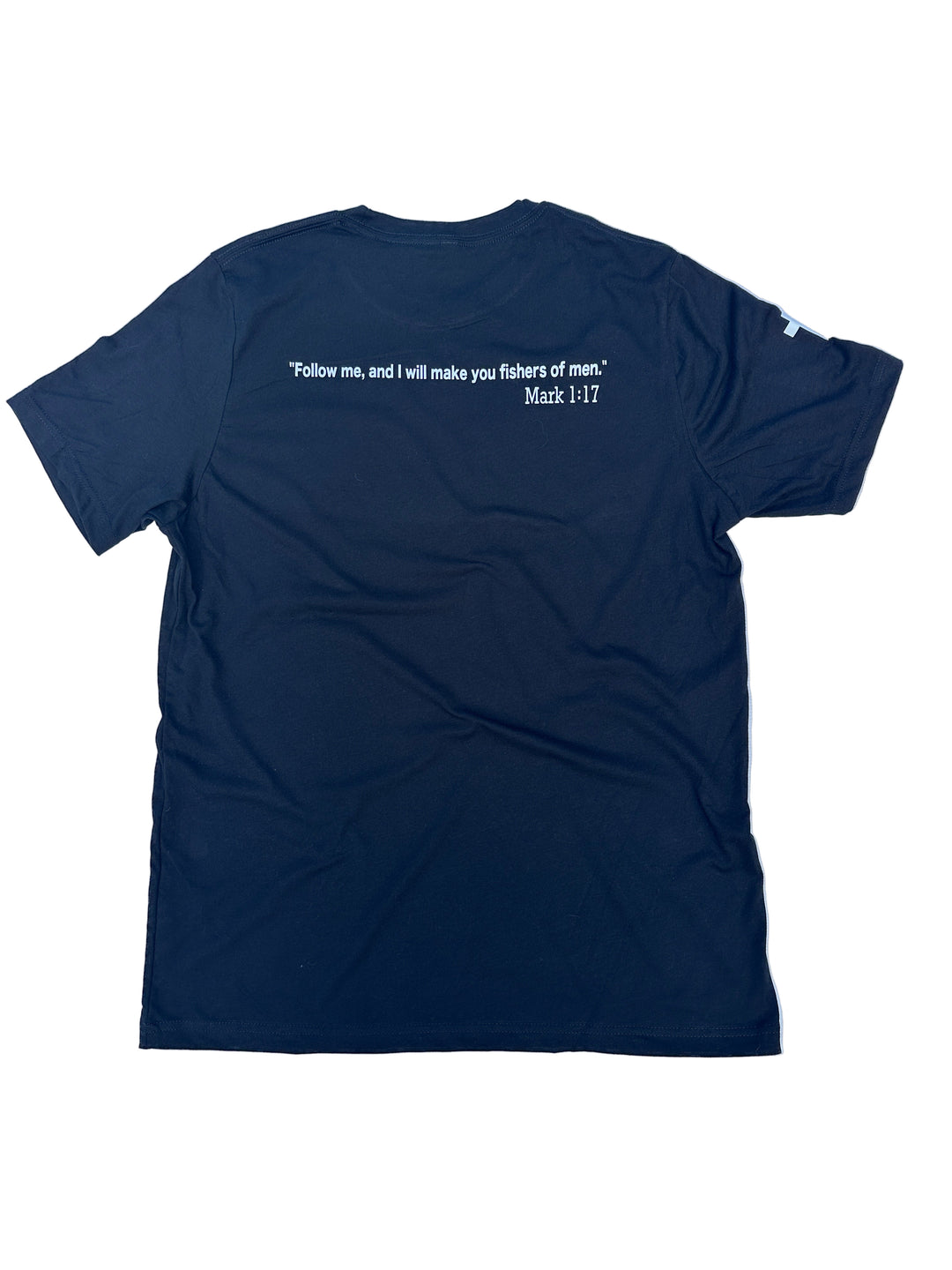 Fishers of Men T-Shirt – Faith Graphic Tee with Verse &amp; Symbol Details