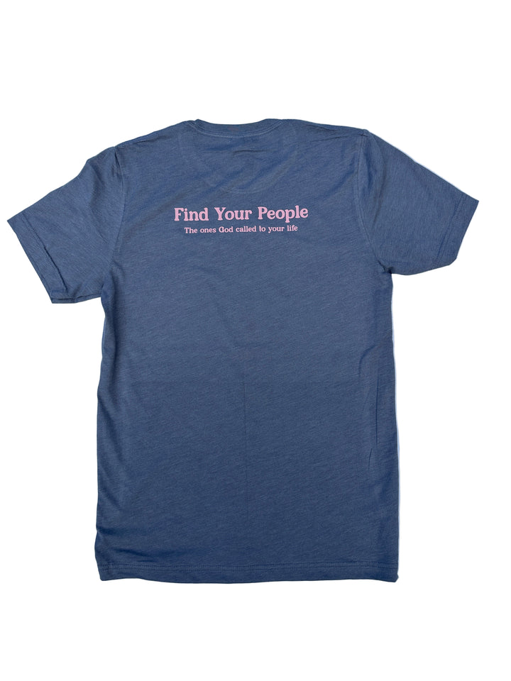 Find Your People T-Shirt – Faithful Community Tee with Cross &amp; Back Quote