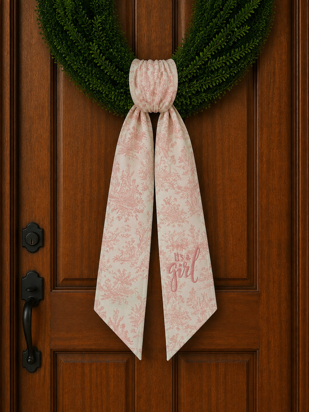 It's a Girl Pink Toile