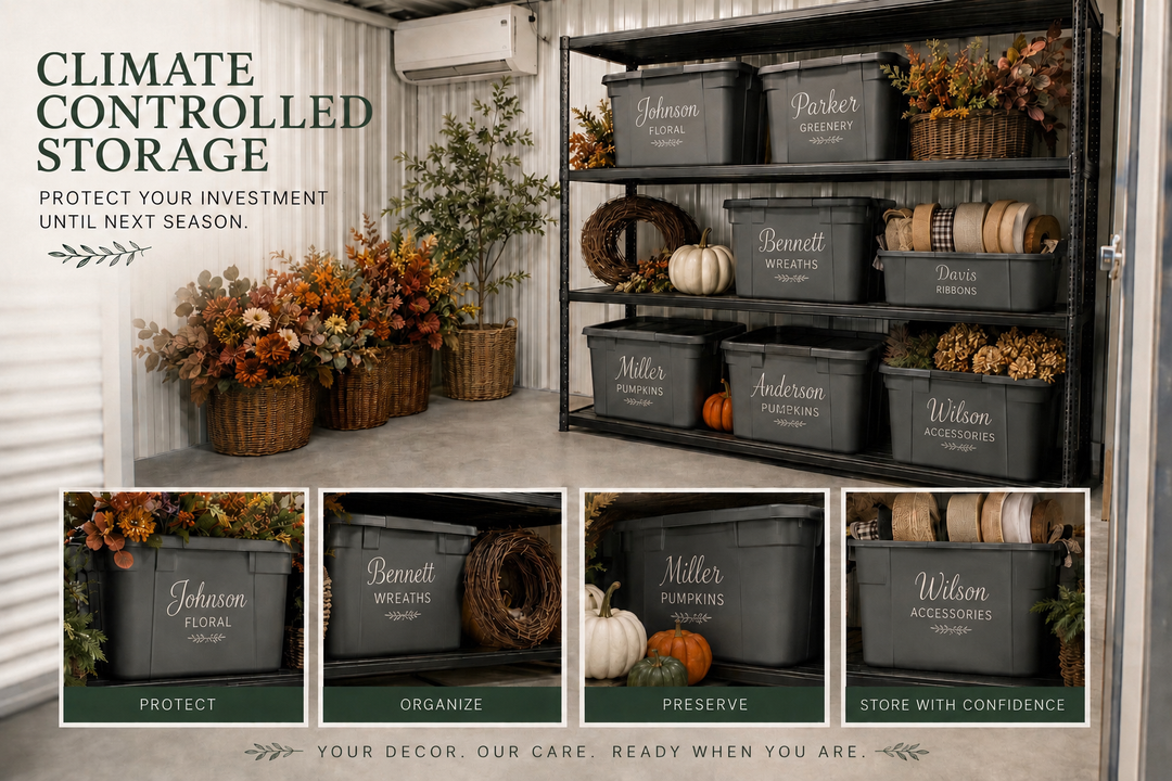 Woodlands Gifts climate-controlled décor storage