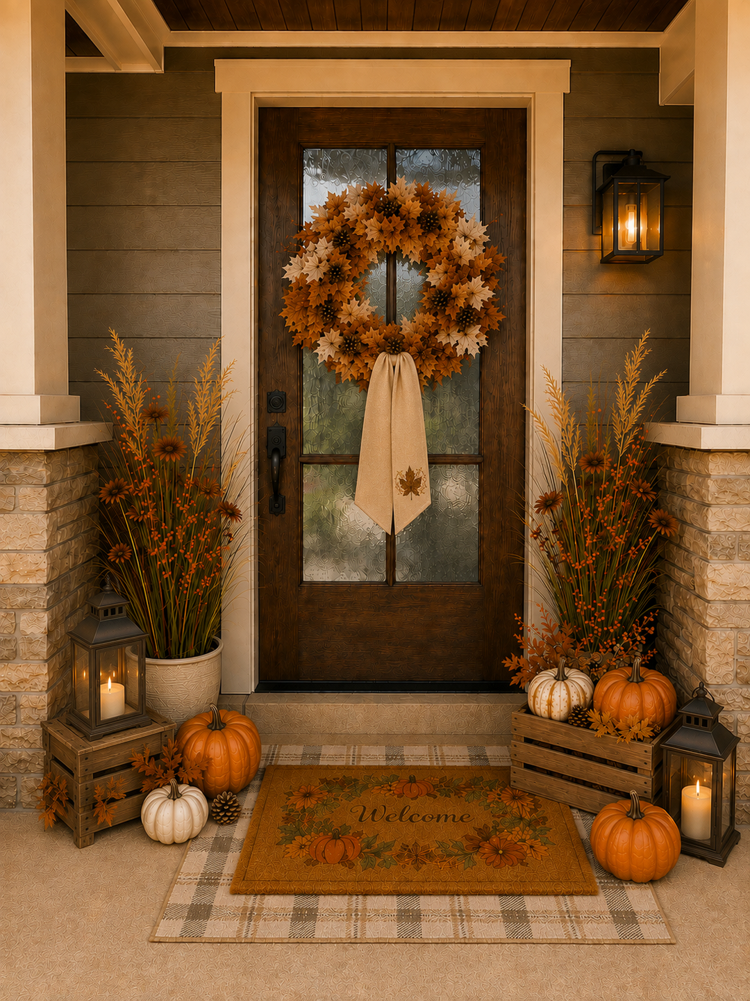 Natural Harvest – Grand single-door porch package