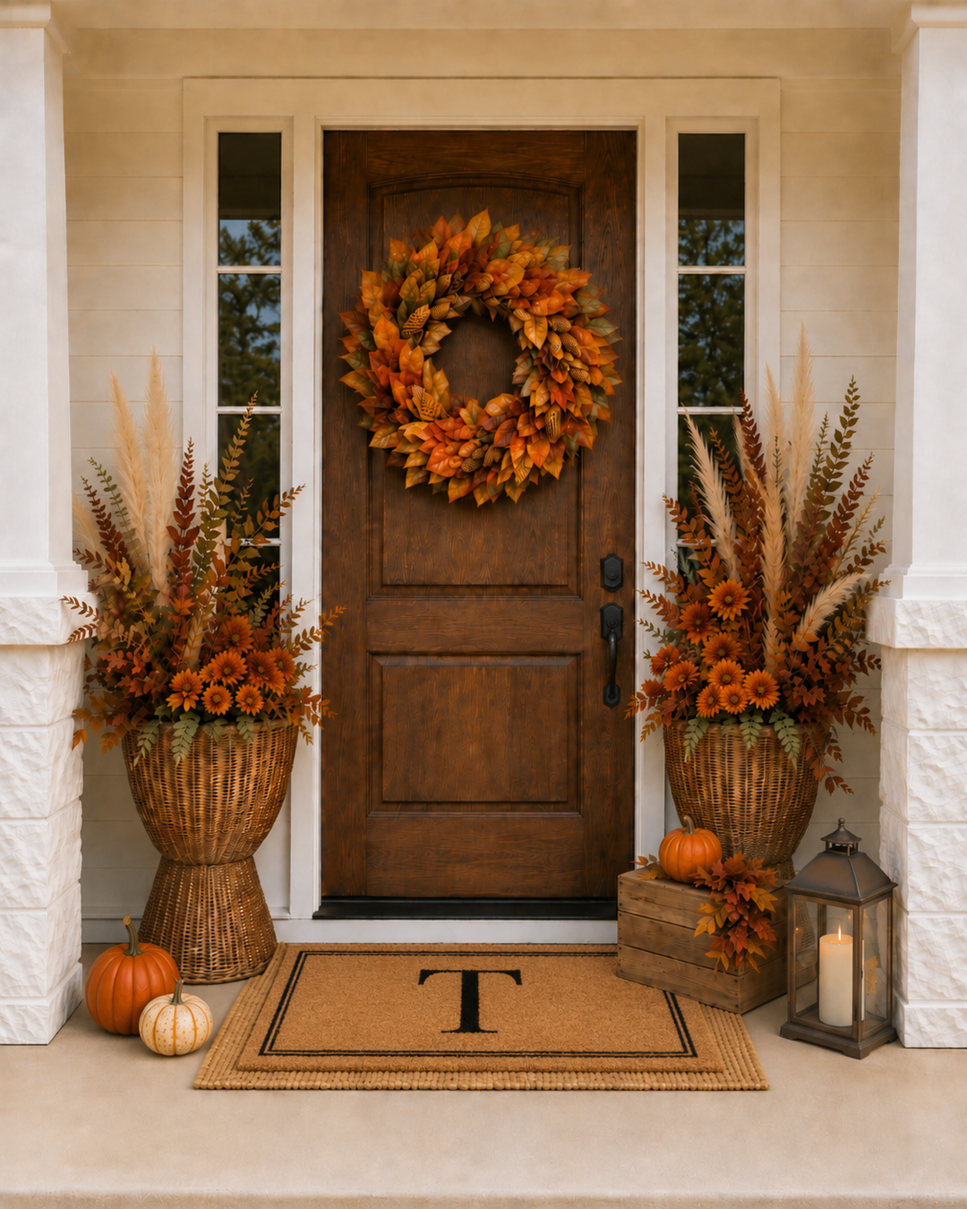 Traditional Fall – Signature single-door porch package